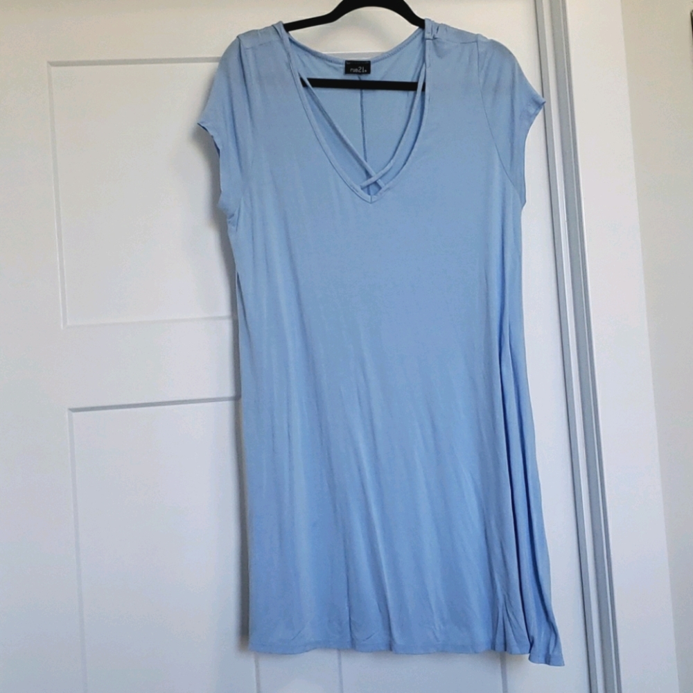 XL light blue skater dress